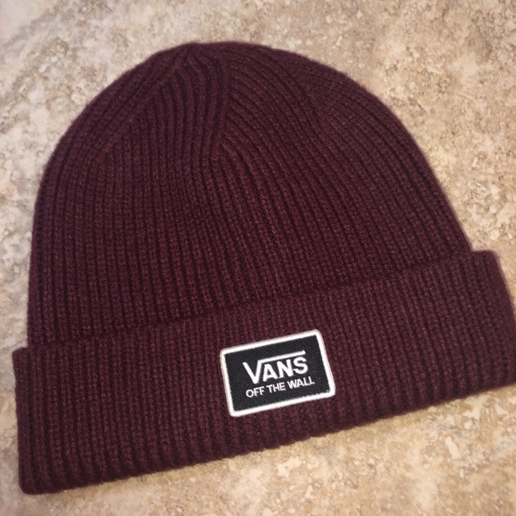 maroon vans beanie